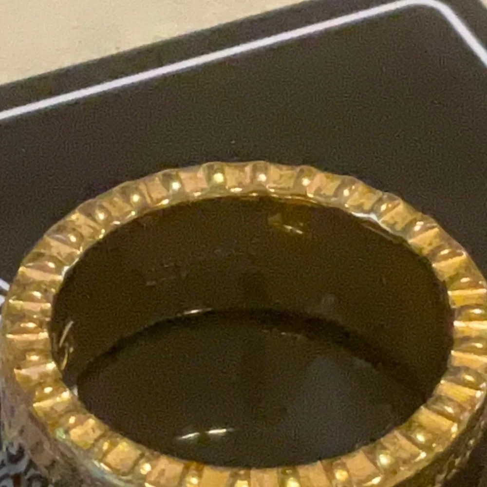 NWOT Versace Gold and Black Unisex Ring